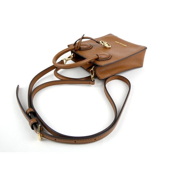 Michael Kors Mercer Luggage Extra Small Pebbled Leather Crossbody - Picture 5 of 12